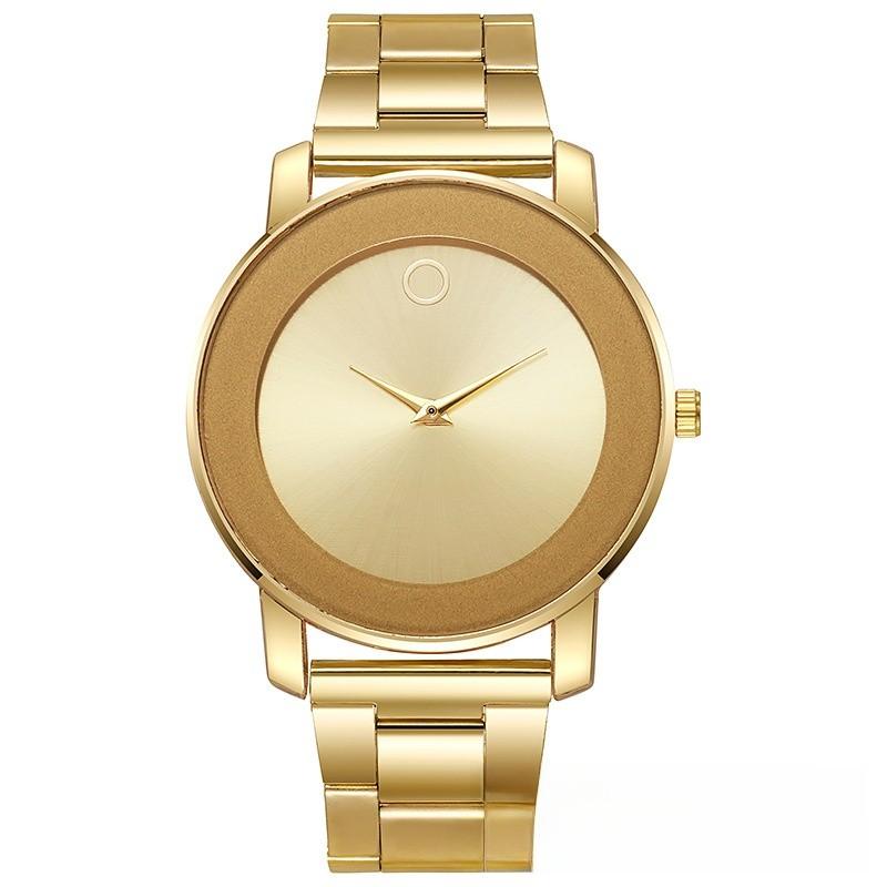 Classic Minimalist Quartz Wristwatch With Iron Band For Business Men золотой