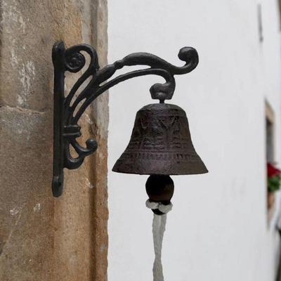 Campana Rústica Colgante de Pared Decoración de Jardín Campana Decorativa Decoración de Patio Timbre Retro Timbre Vintage