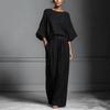 Spring and summer European and American foreign trade new women's clothing fashionable and elegant horn sleeve linen suit