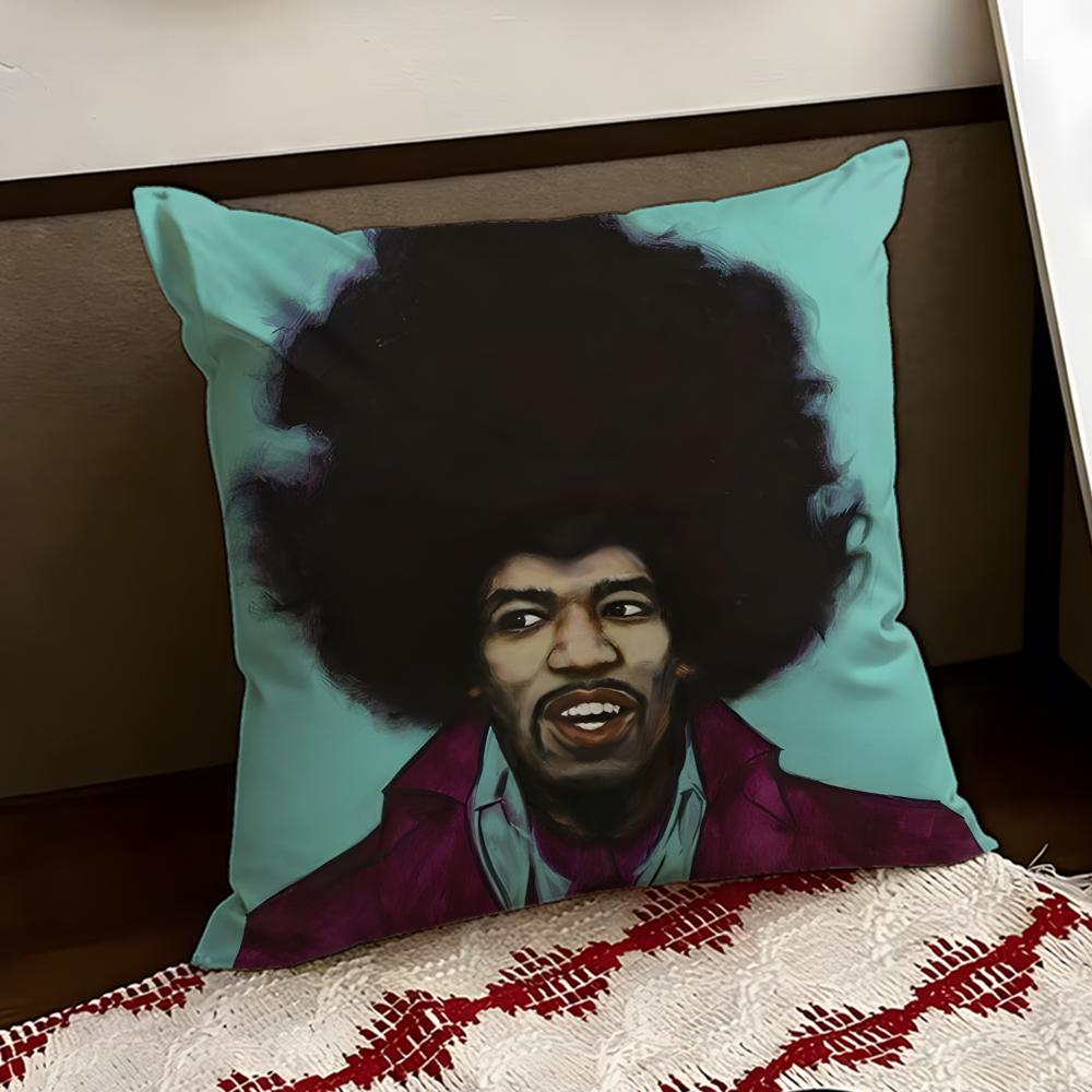 Singer JJimi Hendrix Cushion Cover Reversible Soft Durable Pillow Cover Home  Car MultiScene Use for Daily Comfort