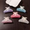 Large Starfish Hair Grab Colorful Acrylic Shark Clip Personalized Pearl Hair Claw  Girls
