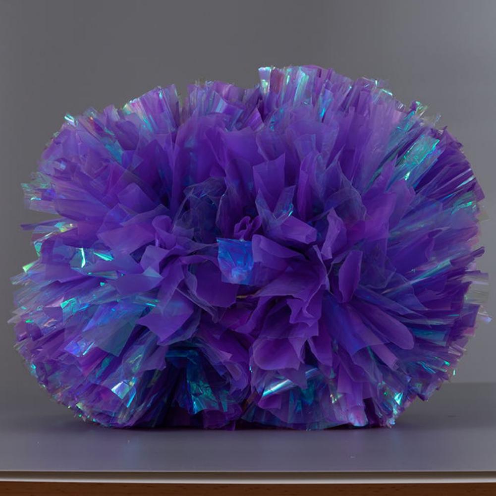 1pcs Rainbow Colorful Flower Ball Cheerleader Flower Ball Handle Rainbow Orange Single Suit