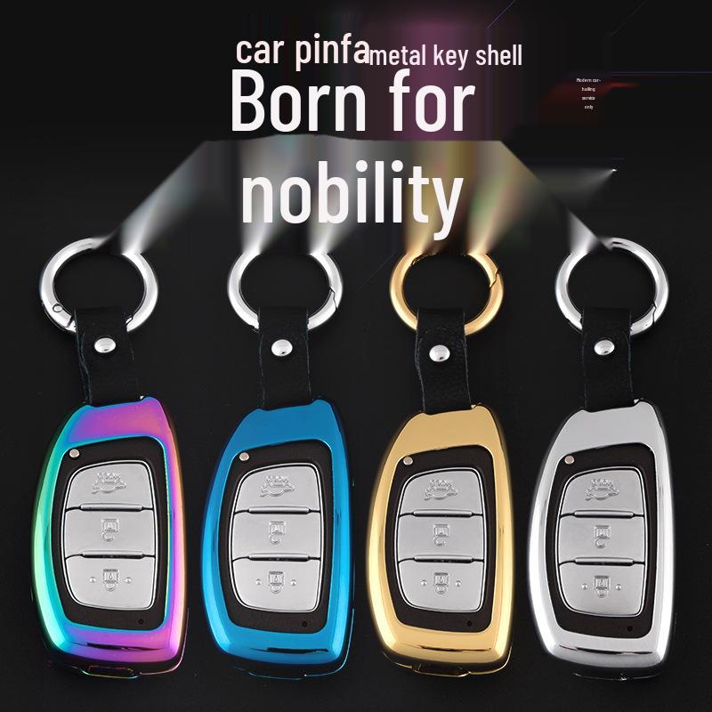 Hyundai Mistra, Elantra, ix35, Santa Fe, Sonata 9, Tucson Genuine Leather Car Key Cover