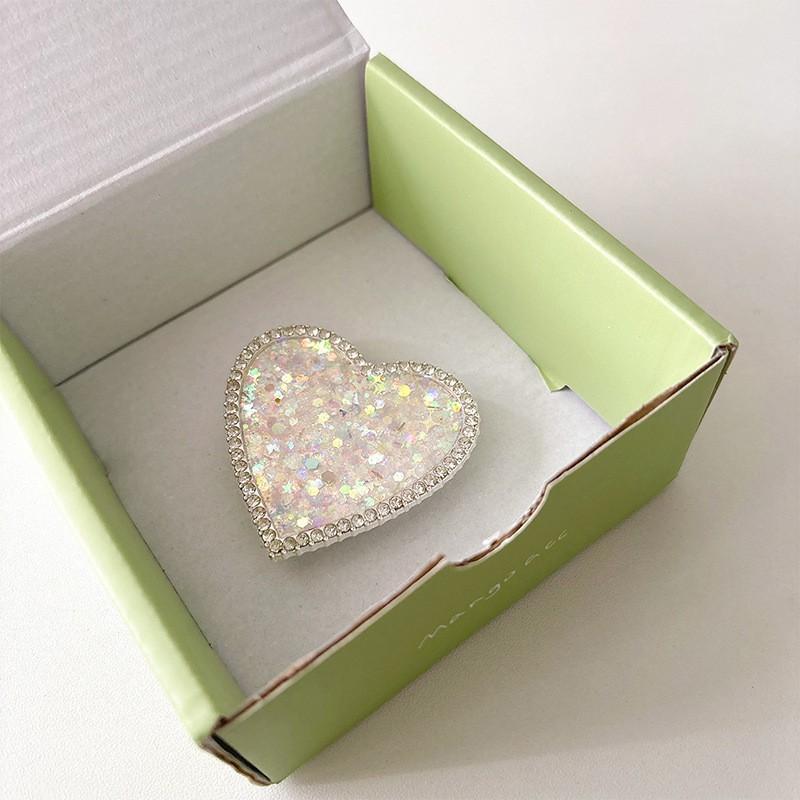 Sequin Dropper Metal Phone Airbag Holder Ins Style Korean Women's Adhesive Desktop Watching Binge Support Bracket