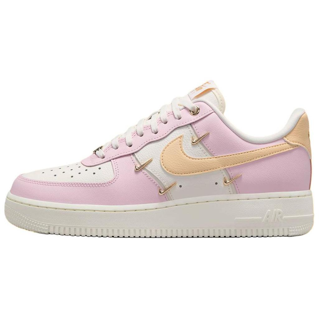 Nike Air Force 1 07 LX Mini Swoosh - Růžová pěna Dámské tenisky Plachetnice Metalická-zlatá Bledě-vanilková IB2574-600