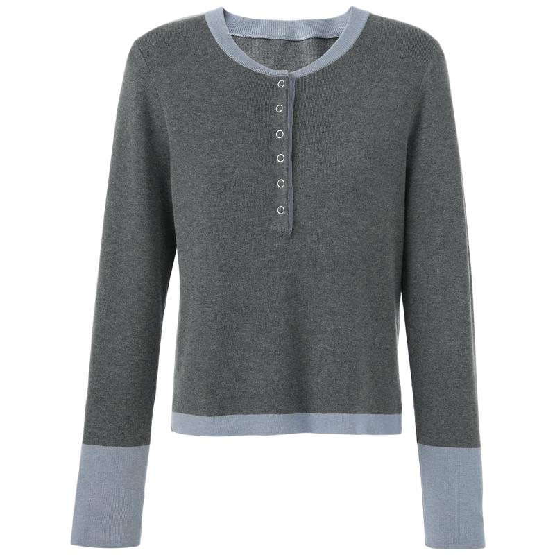 Women's Color-Block Knitted Pullover Sweater
