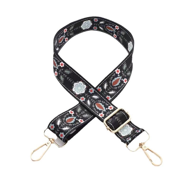 Versatile Floral Bag Strap: Soft, Wide, Adjustable Crossbody & Shoulder Luggage Accessory