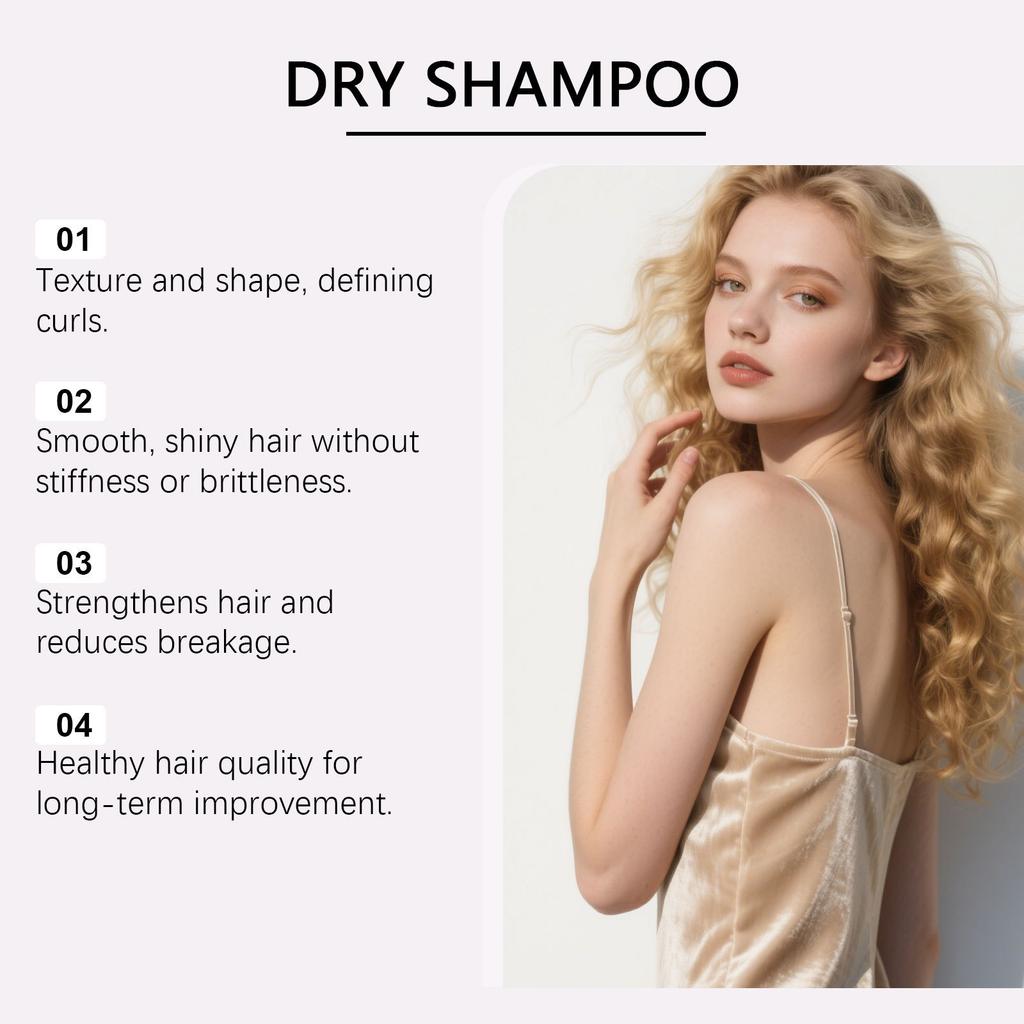 No Rinse Hair Smoothing Spray Dry Shampoo Lightweight Volumizing Oil Control Frizz Tamer Portable Leave in Conditioner