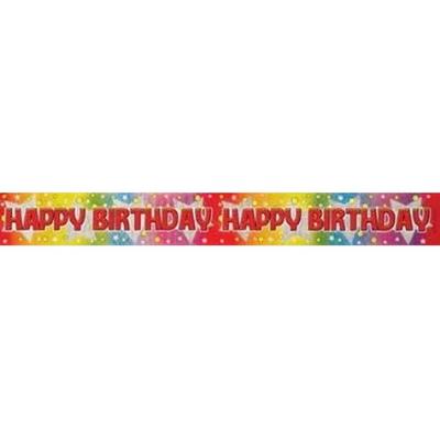 Plastiksterne Happy Birthday Banner