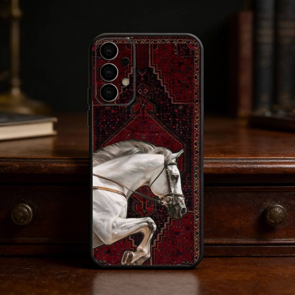The horse Phone Case For Samsung S25,S24,S21,S22,S23,S30,Ultra,S20,Plus,Fe,Lite Black Shell