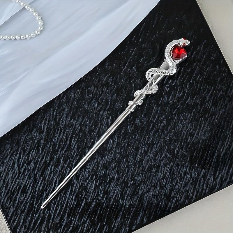 

Personalized Fashionable Versatile Snake Shaped Gemstone Inlaid Alloy Hairpin Antique Style and Simple Coiled Hair Accessories