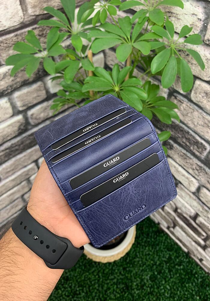 

Guard Antique Navy Blue Design Leather Card Holder