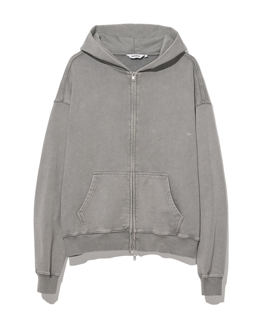 Partimento Vtg Faded Zip-Up Hoodie Grey