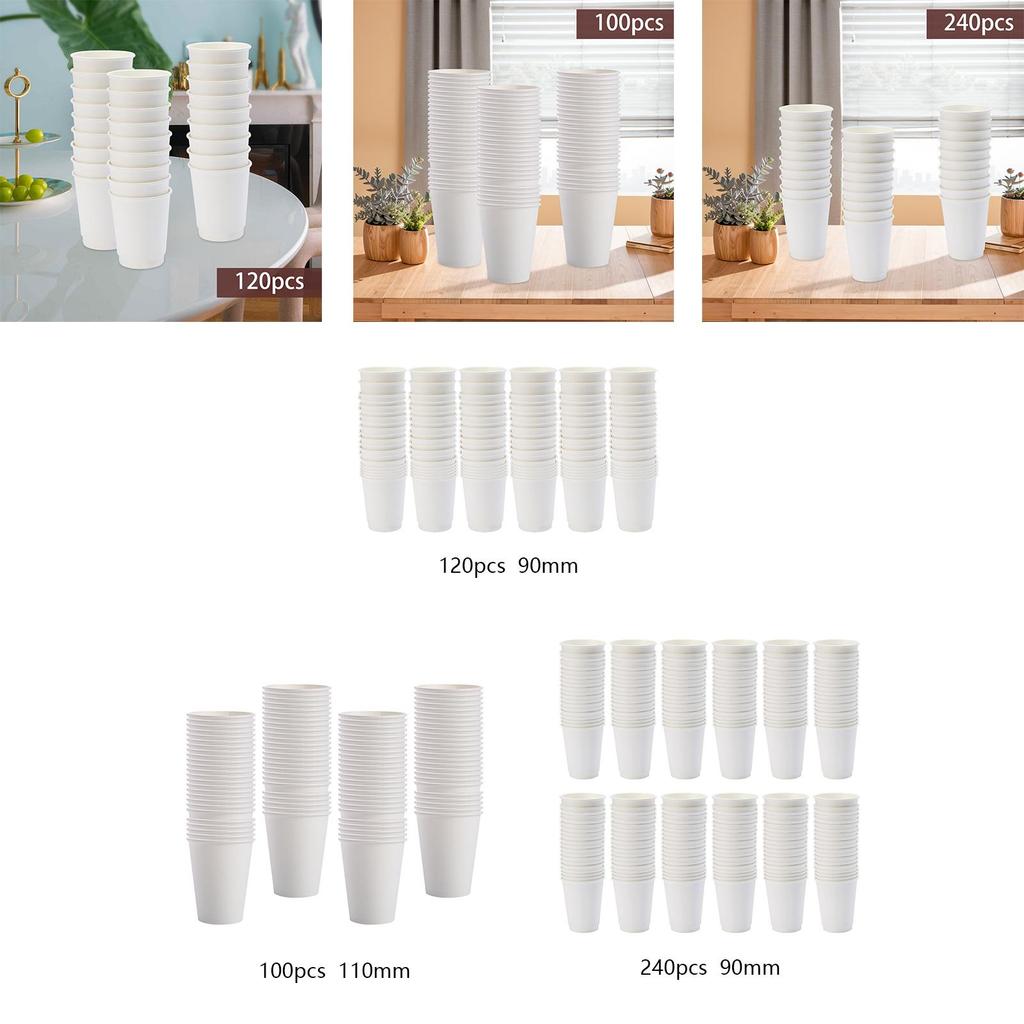 Disposable Coffee Cups Beverage Paper Cup and Cold No Leakage Eco Friendly for Water Milk