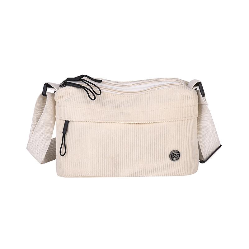 New Minimalist Fleece Women's Multi-Layer Shoulder Bag Versatile Crossbody Bag Multi-Layer Commuting Bag Crossbody Bag