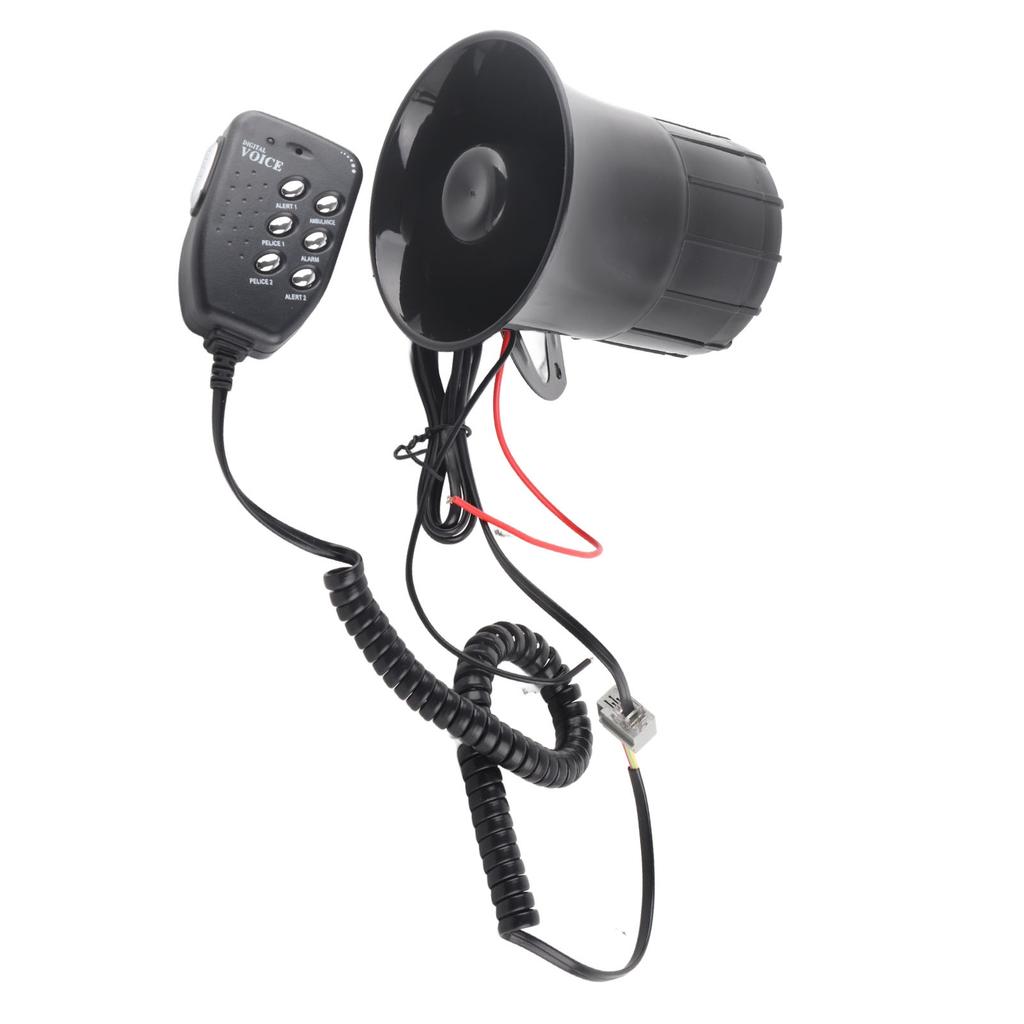 50W 120dB Car Loud Horn 6 Sounds Emergency Warning Alarm Siren Universal for 12V Auto Car Firefighting