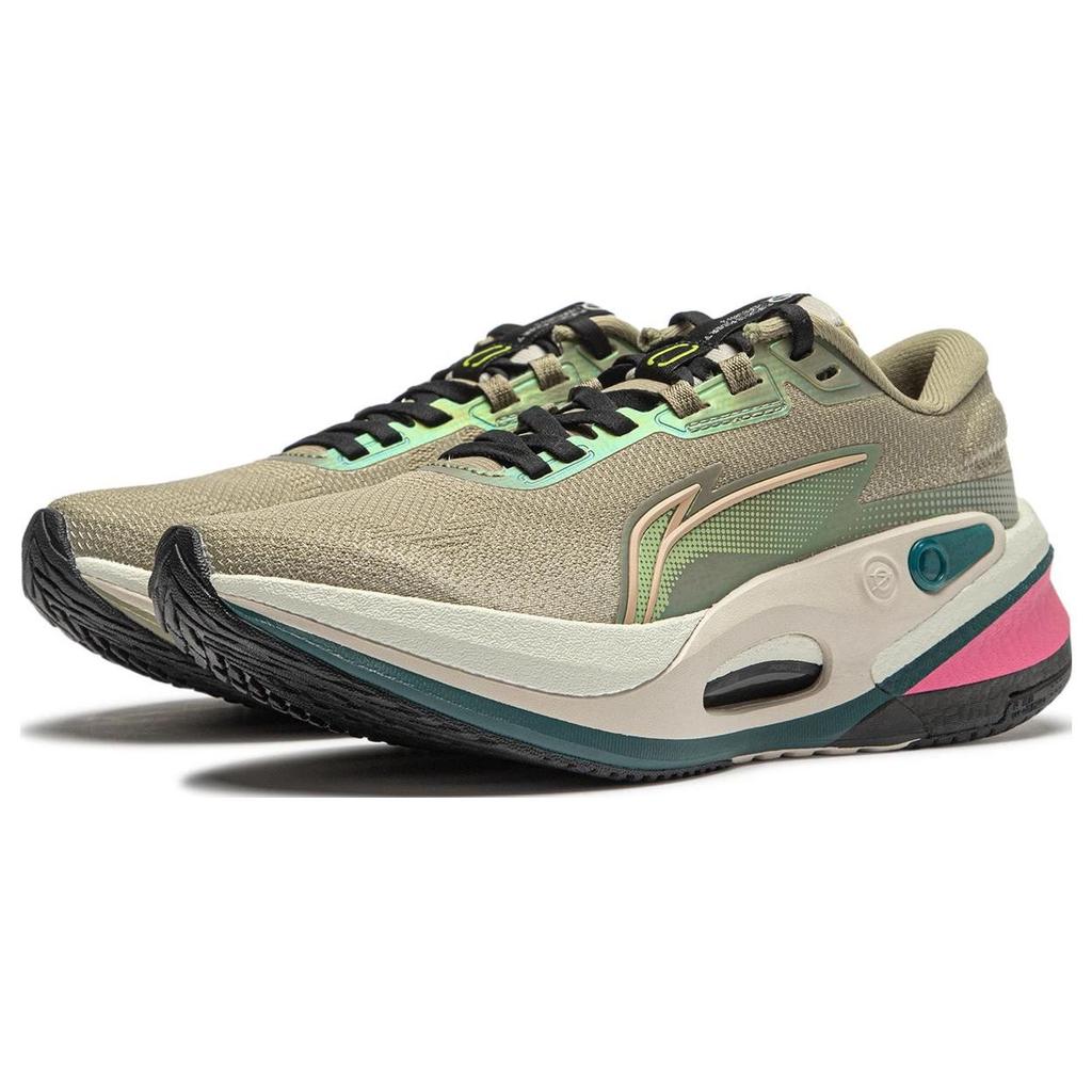 Lining Lijun 7 V2 Durable Low-Top Running Shoes Women Sneakers Green Gray ARZT008-21