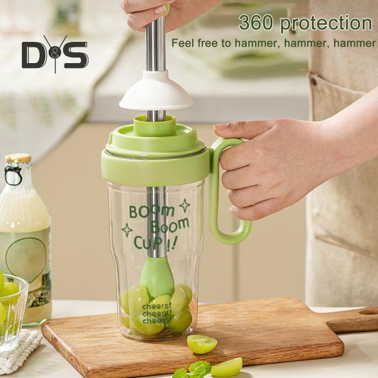 Barkeeper-Shaker-Set, auslaufsicherer Cocktail-Maker mit Eisform, BPA-freier Kunststoff-Shake-Kessel für Zitronentee und Mocktails