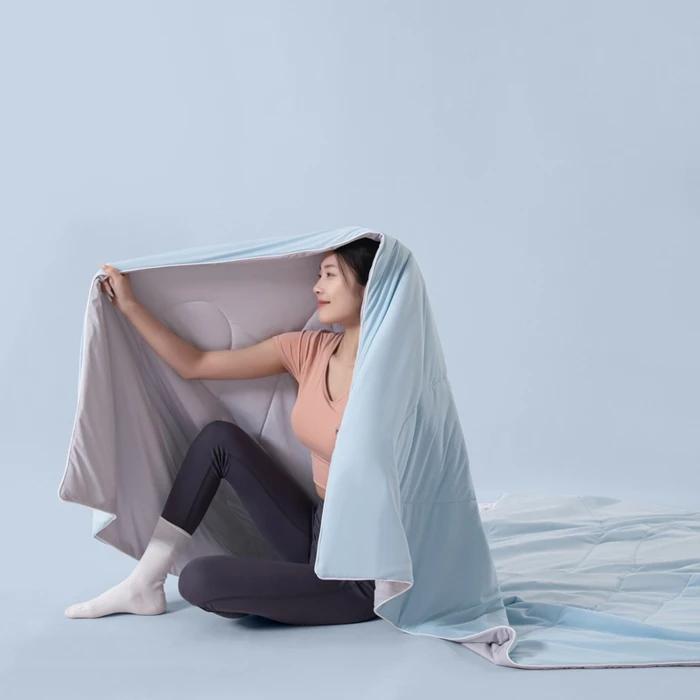 

2025 nylon cool ice cream summer quilt cool silk summer cool quilt solid color single double bed air conditioner quilt 150x200cm 1pcs