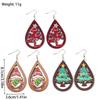 European & American Christmas Teardrop Earrings - Hollow Tree & Santa Design for Women