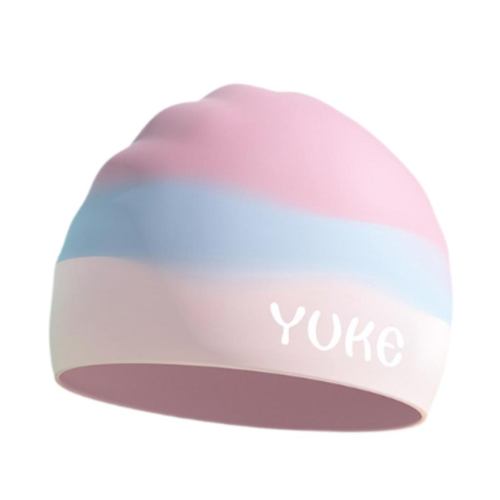 Badekappe für Kinder, Wasserdichte Silikonschicht, Badekappe für Jungen, Mädchen, Jugendliche, Leicht und bequem