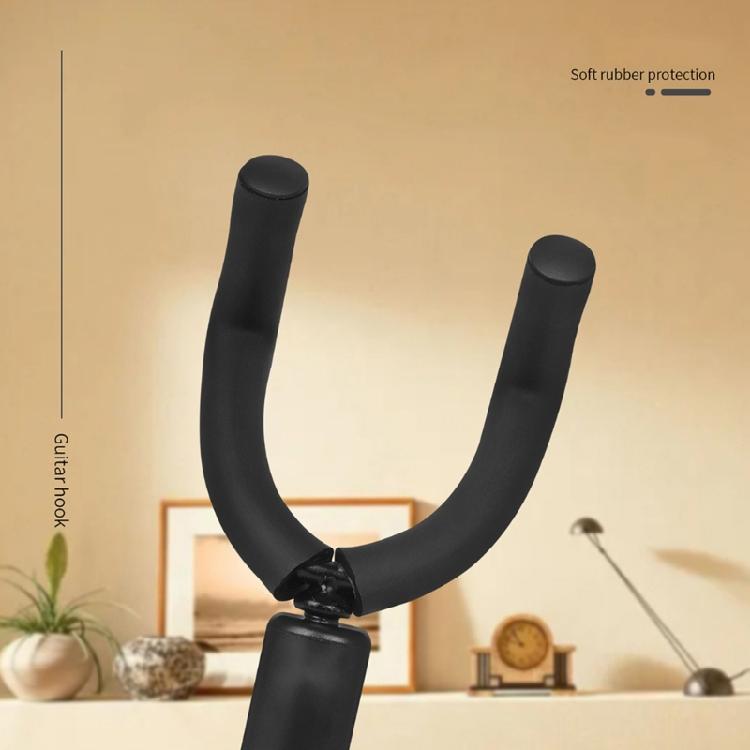 Guitar Wall Mount Hanger Adjustable U-Shaped Hook Metal Base Display Stand