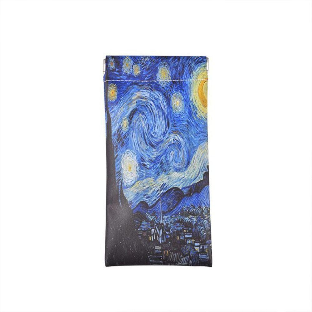 Automatic Closing Cosmetic Bag The Starry Night Lipstick Case Portable Sun Glasses Case