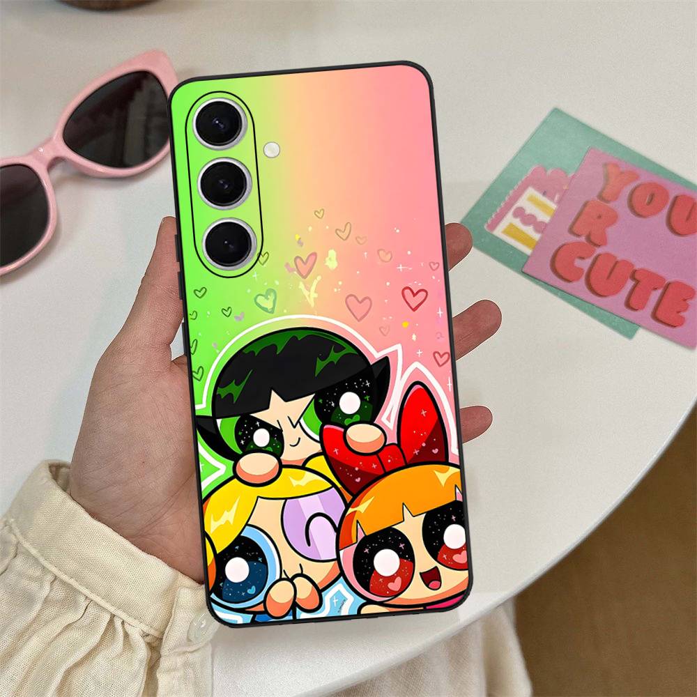 P-Powerpuff-GirlS Phone Case For Samsung S 24 Fe 25 Ultra Plus 20 Lite 21 30 22 23 24 22 Ultra 5G Fundas