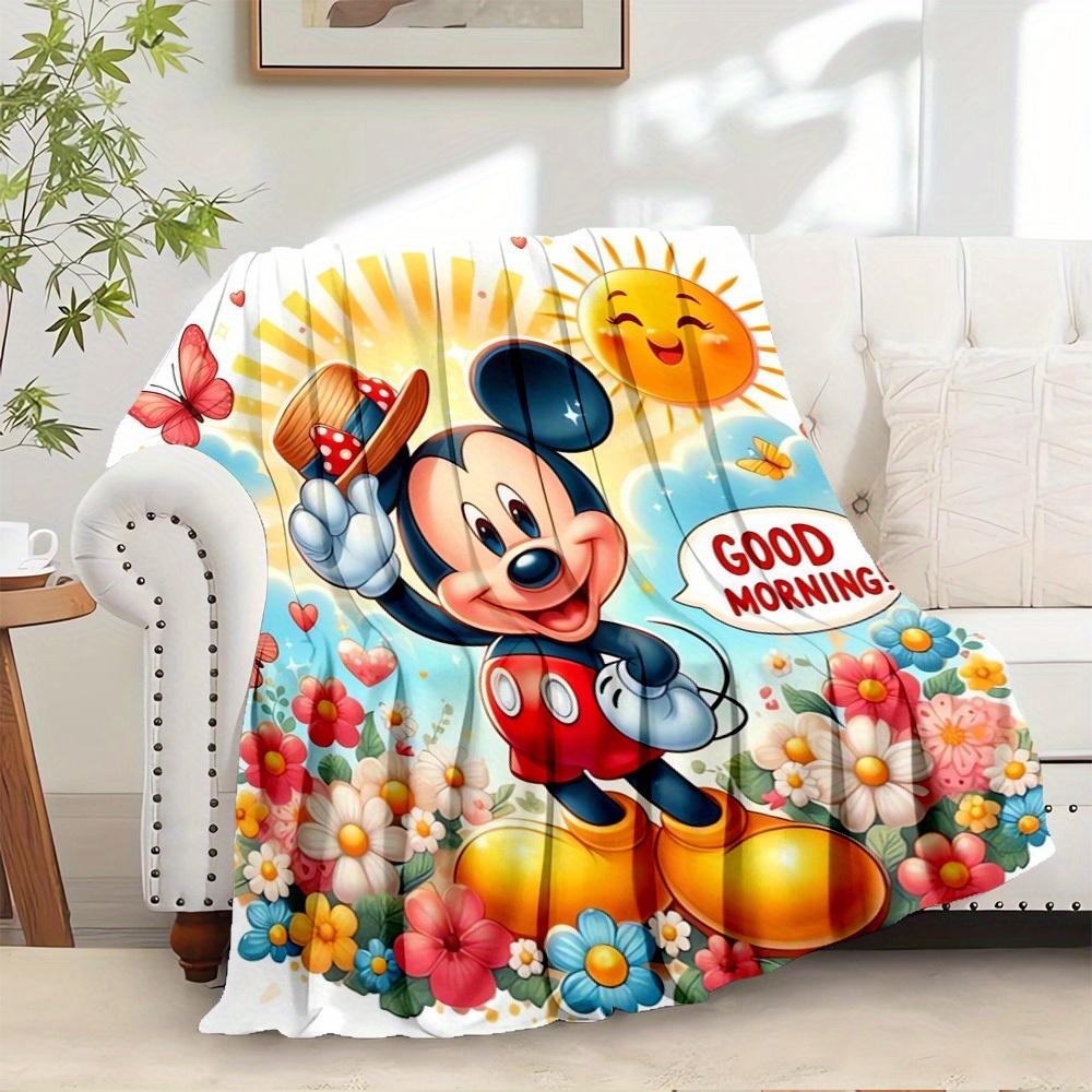 

1pc Flannel Cartoon Mickey Pattern Throw Blanket for Room Decor, Soft and Comfortable, Great Gift, Must-Have for Home 75x90cm