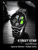 SVJ Multifunctional Men's Off-Road Waterproof Quartz Watch with 3D Hollow Design