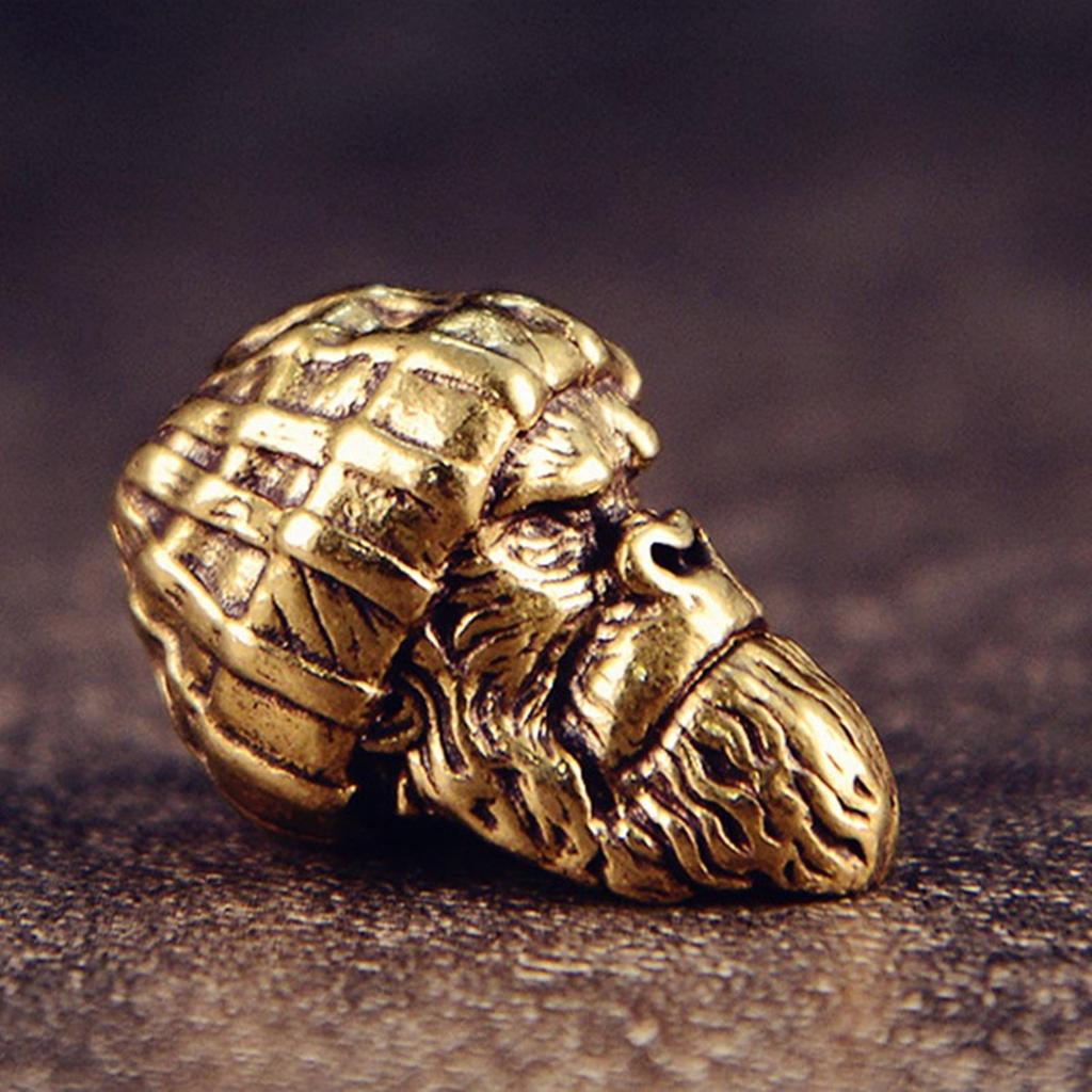 Handmade Brass Gorillas Pendant with Woolen Hat Keychain Accessories Jewelry Making Component for Fashion Enthusiasts