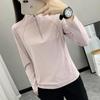 Damen Funktionsshirt mit langen Ärmeln - Schnelltrocknend, Elastisch, Atmungsaktiv, Stehkragen für Laufen und Fitness