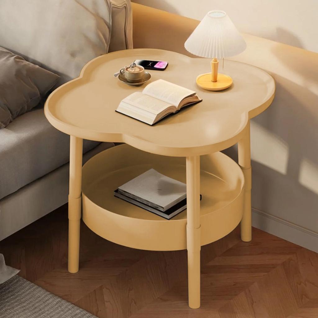 2 Tier Side Table, End Table Side Table Waterproof Small Sofa Coffee, Side Tables Bedroom Indoor Outdoor With Removable Tray For Living Room Bedroom B