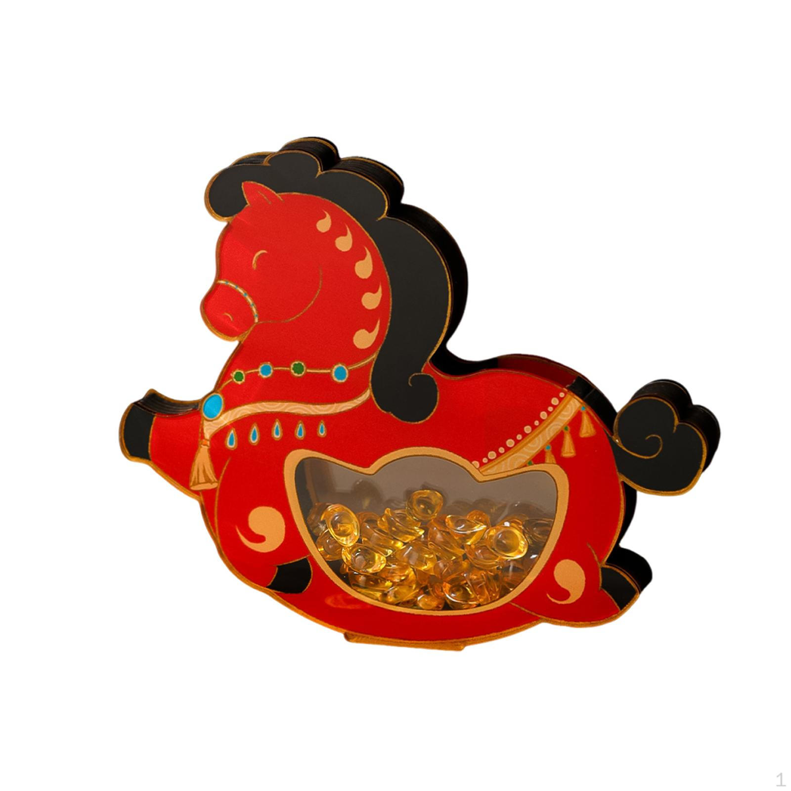 

Horse Figurine Wooden Statue for Living Room Cabinet Entrance червоний