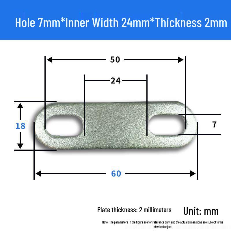 U-Shaped Double-Hole Iron Card Pipe Clamp & Fixing Plate