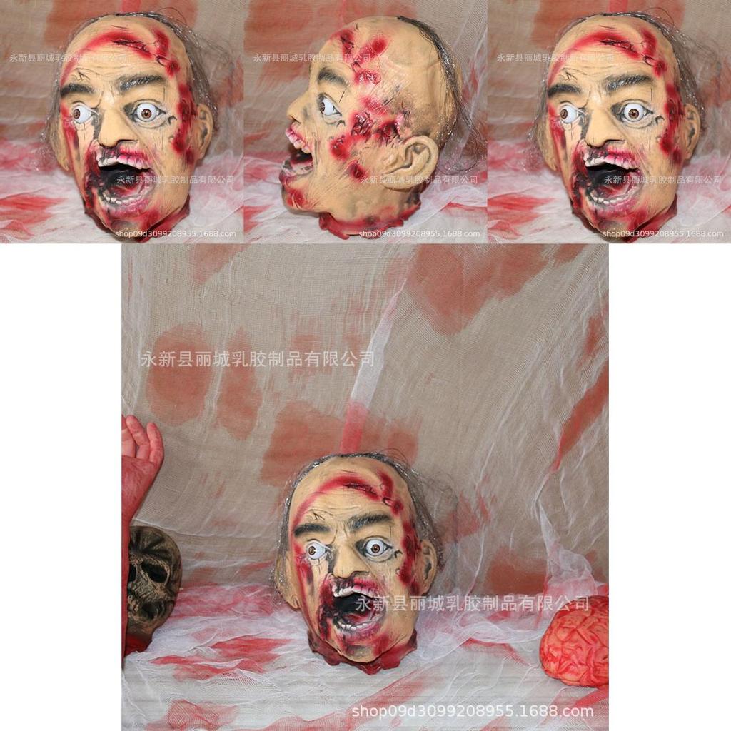 Horror Latex Foam Dead Body Dry Corpse Hanging Head For Haunted House Props And Diy Costumes