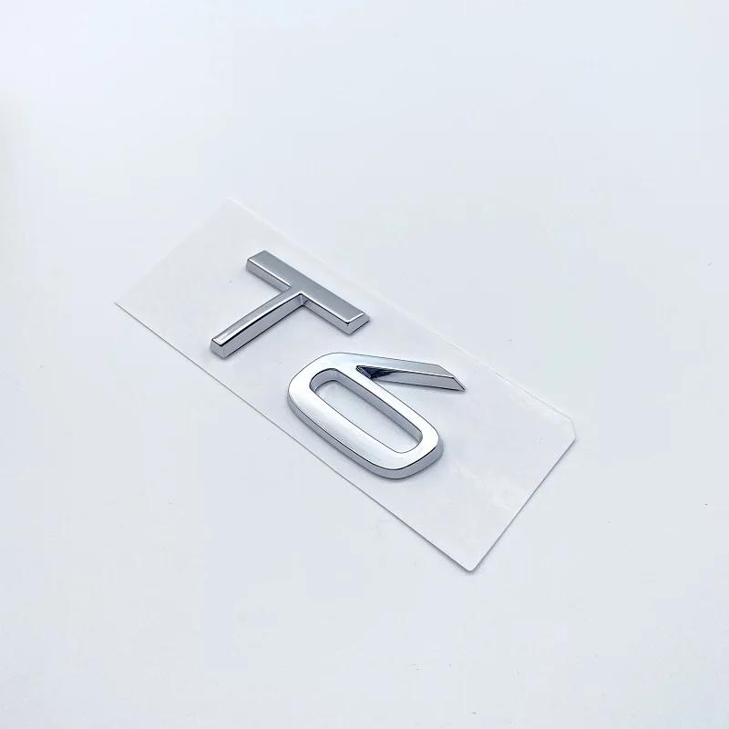 3D AWD T5 T6 Logo Emblem Badge Decal Car Sticker for Volvo S80 Car Stying Glossy Black Emblem Nameplate Car Modification