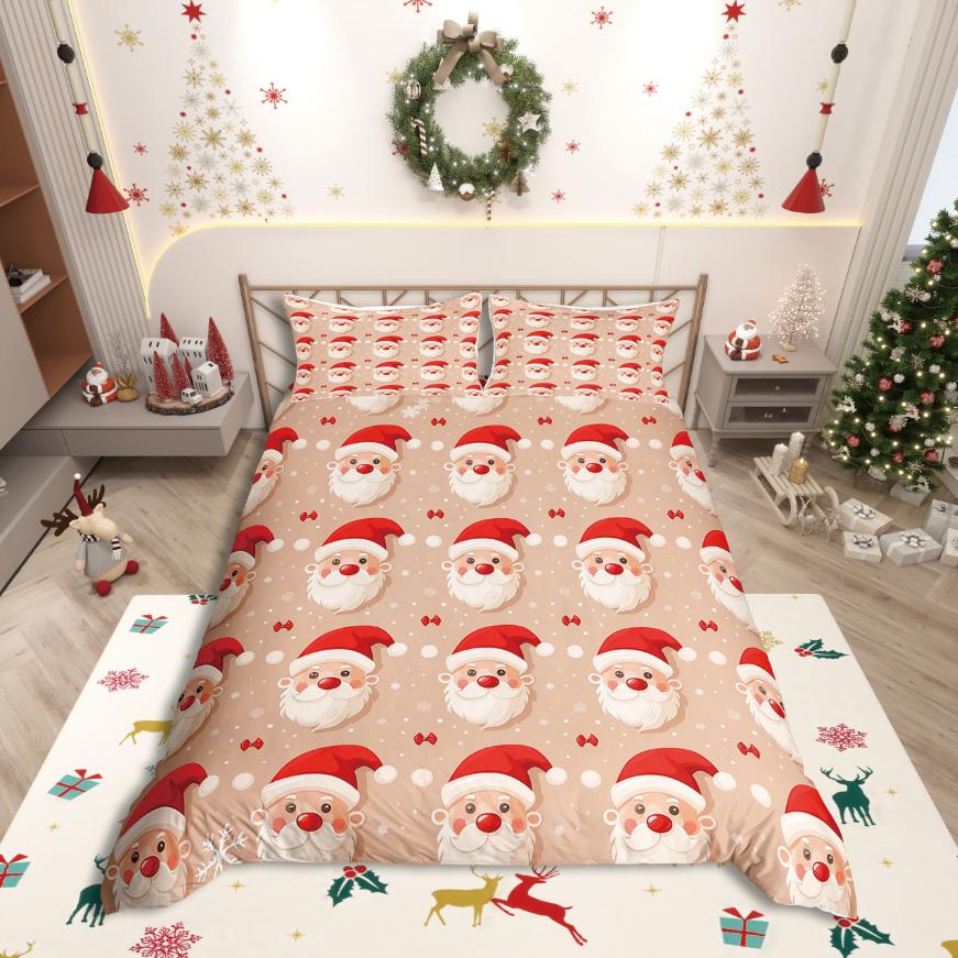 

Homewish Christmas Nutcracker Duvet Cover Set,Xmas Tree for Teens Bedding Set,Happy New Year Decor DE XS 100x135cm 2pcs&set