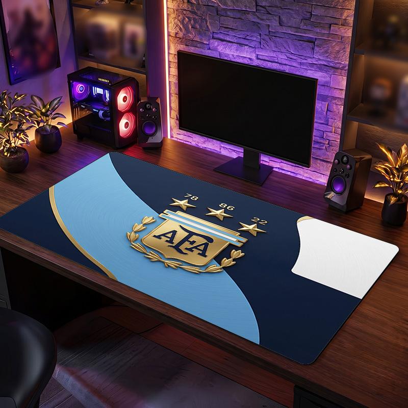 Tappetino Mouse Scudo Calcio Argentina, Tappetino da Scrivania Esteso Antiscivolo in Gomma per Gaming Ufficio Laptop Regalo per Fan