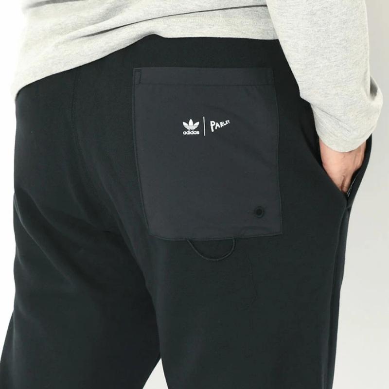 Adidas Originals Logo Three Stripes Comfortable Casual Retro Knitted Sports Pants Men Pants Black HN7028