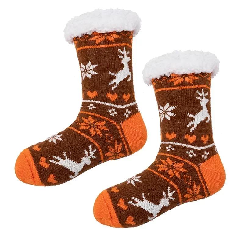 Fuzzy Thermal Socks Women Winter Funny Cat Dog Sloth Cute Kawaii Non Slip Cartoon Sleeping Soft Comfy Female Floor Slippers Sock
