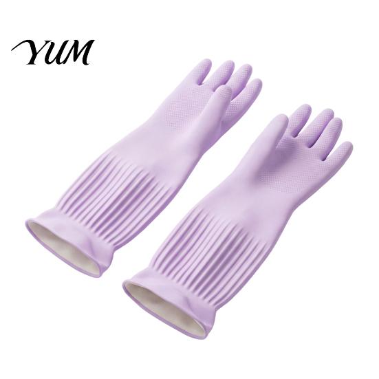 Waterproof Dishwashing Gloves Extended Gloves, Anti-slip Grip Natural Latex Elbow Length for Women Protective Durable Cleaning Laundry And Gardening