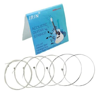 6 Pcs Folk Guitar Stainless Steel Strings Replacement 6-String Guitar Strings