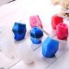 DIY 3D Geometric Shape Stone Candle Mold Silicone Mold Plaster Crafts Mold Candle Resin Soap Mold Christmas Home Decoration
