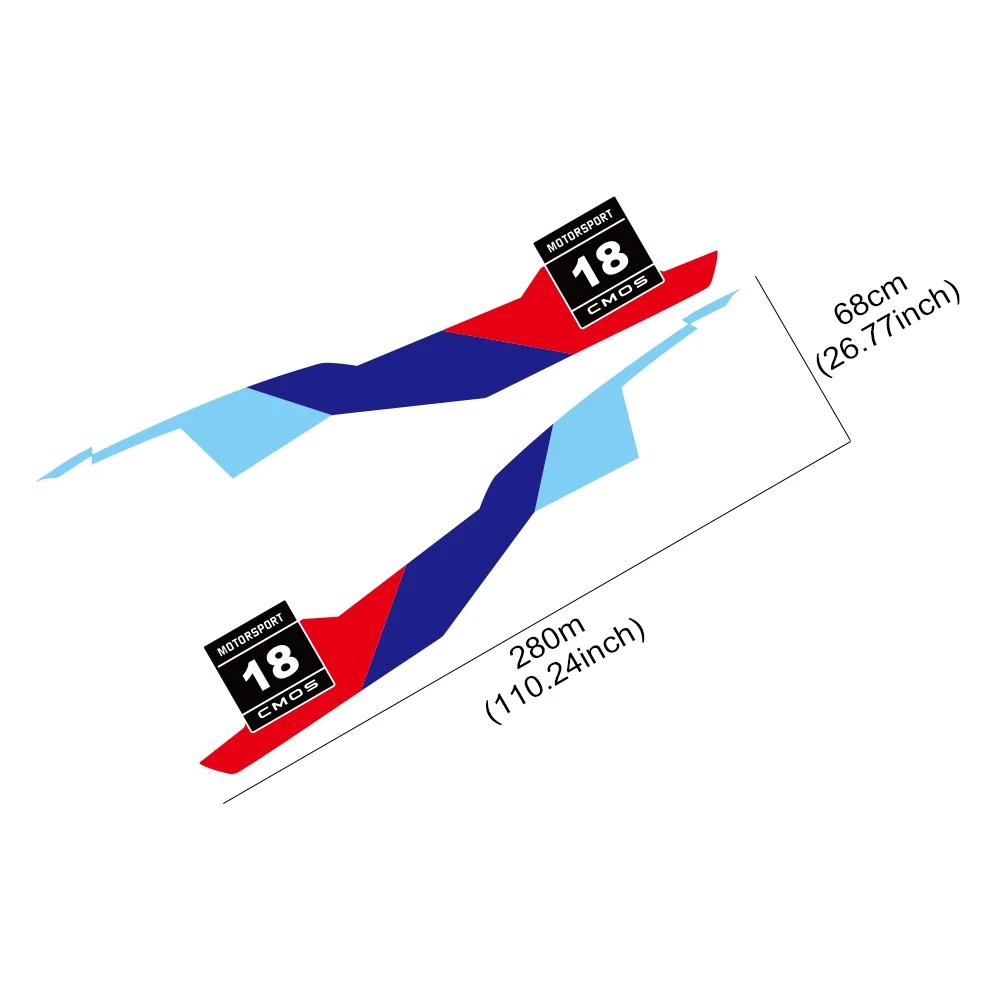 2PCS Car Vinyl Decals Side Body Trims Stickers Graphics Auto Accessories For BMW E46 E90 E60 F30 F10 X3 F25 M3 E30 E36 E92 G20