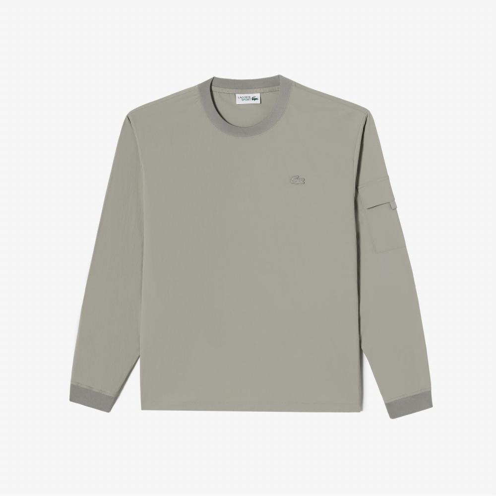 

LACOSTE Mens Woven Crew Neck SH403E53N BUQ