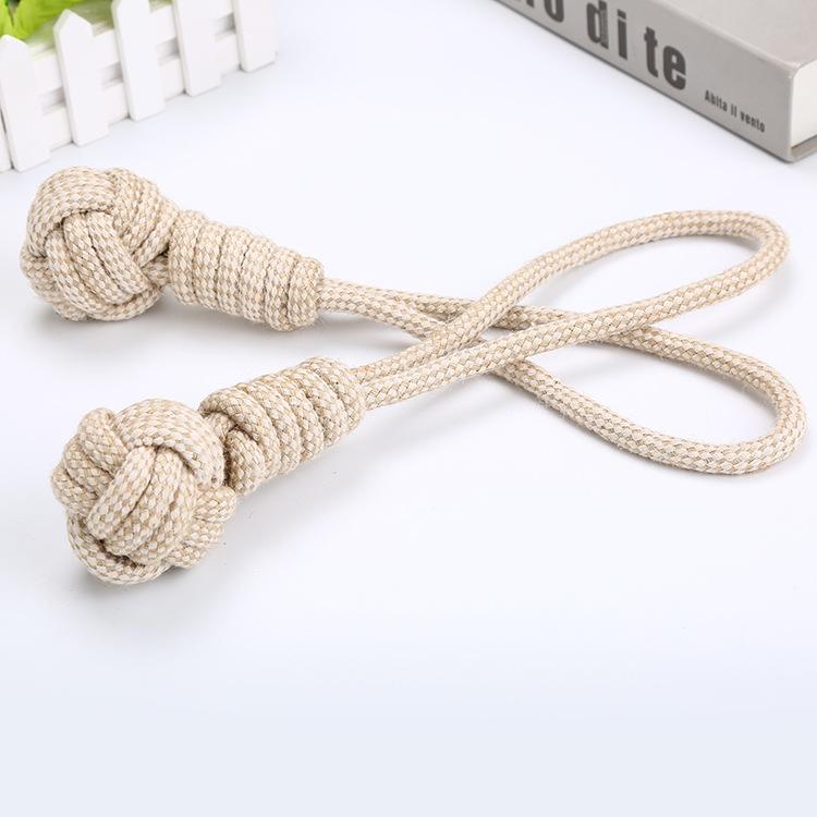 Manufacturer Sustainable Organic Tough Rope Durable Interactive Dog Rope Toy Chew Dog Rope Toy (as the picture,34cm)
