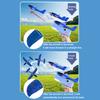 Foam Bombs Dinosaur Airplane Launcher Toy Set Soft Foam Glider Plane with Catapult Mechanism Lightweight Outdoor Flying Toy for Kids Birthday Gifts