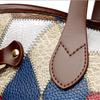 Contrasting color plaid splicing shoulder handbag