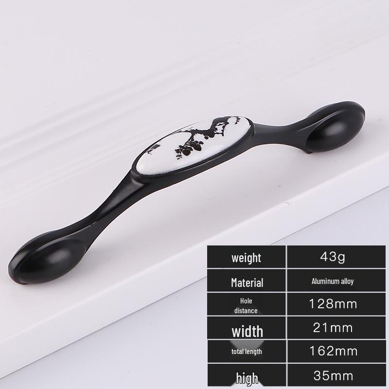 Fuji Black European Style Cabinet & Wardrobe Handle
